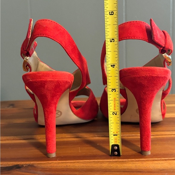 Michael Kors - Red Open Toe Heels - 7.5 - Picture 6 of 10